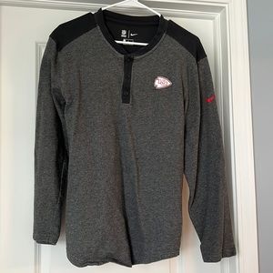 Kansas City Chiefs Mens Long Sleeve Henley